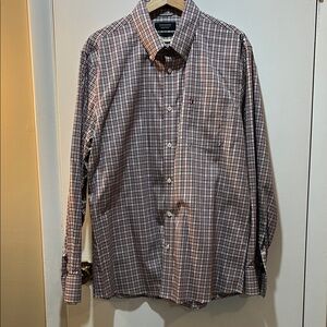 Nordstrom Men's Plaid Shirt - Red and White